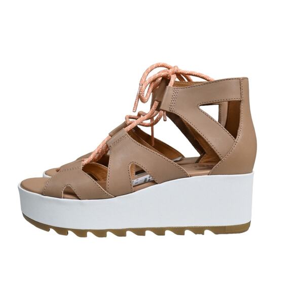 SOREL Womens 9 Cameron Platform Gladiator Sandal in Honest Beige/Gum NEW main image 8